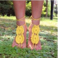 Bracelet à la cheville délicat Crochet Sandales pieds nus Bijoux pour les pieds